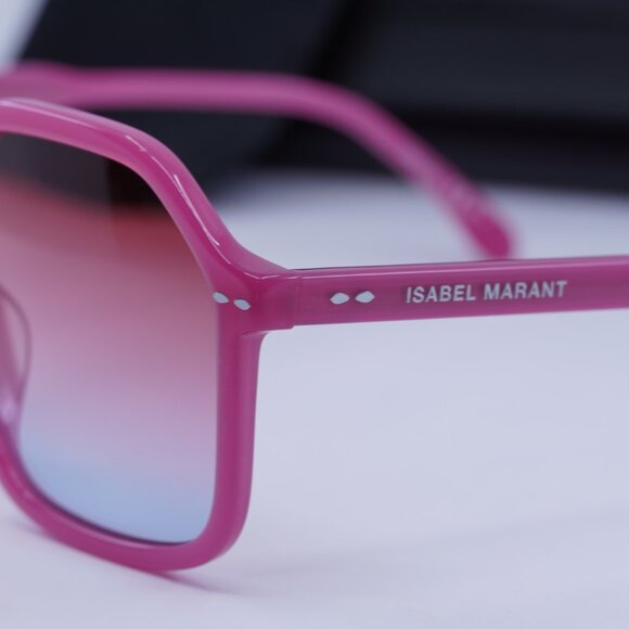 🕶️New Isabel Marant IM 0049/G/S MU1 Sunglasses - Fuchsia Frame, Plum Lenses - Picture 5 of 11